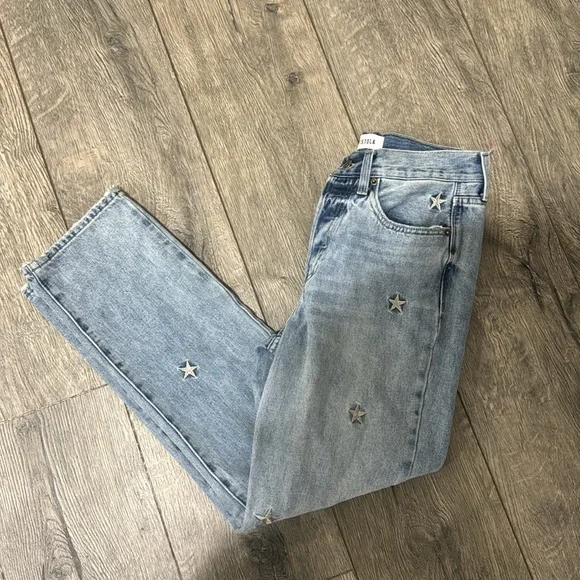 • Pistola • Women’s Charlie Embroidered Star Jeans 
Supernova Wash / Blue 26 - Picture 3 of 6